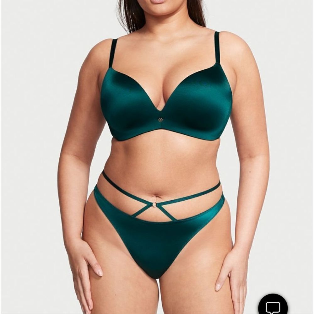 2 piece set Victoria's Secret VERY SEXY So Obsessed Push-Up Bra 36 DD panty xl